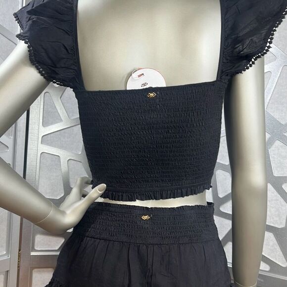 PQ Swim Midnight Ari Eyelet Top and Tired Mini Skirt NWT XS S (005) - Picture 11 of 16